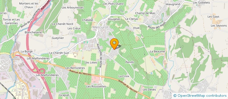 localisation de l'entreprise MONSIEUR JOHNNY SEIGNOBOSC  MERCUROL-VEAUNES