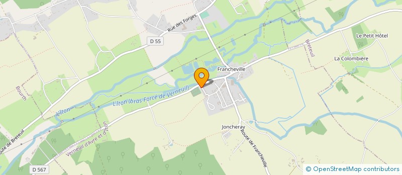 localisation de l'entreprise MONSIEUR JOHNNY TOUCHARD  VERNEUIL D'AVRE ET D'ITON