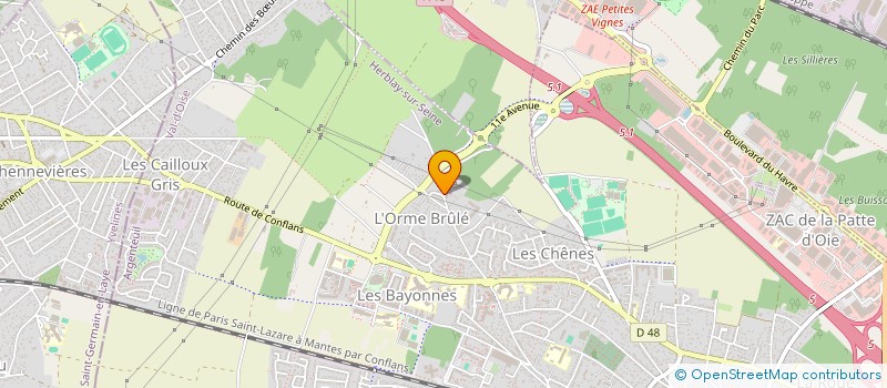 localisation de l'entreprise MONSIEUR JOHNY AUBERT  HERBLAY-SUR-SEINE