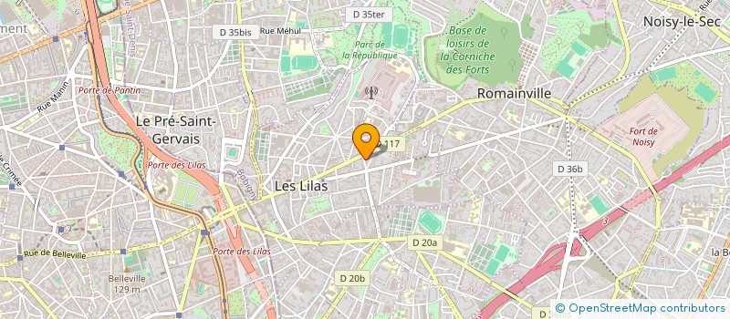 localisation de l'entreprise MONSIEUR JOHNY BENISVY à LES LILAS