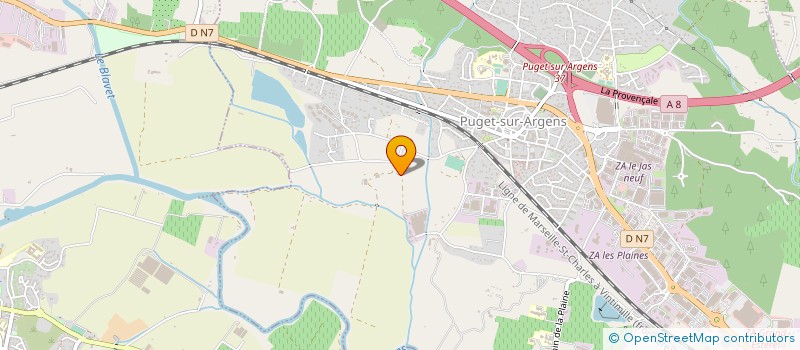 localisation de l'entreprise MONSIEUR JOHNY TOUTAIN  PUGET-SUR-ARGENS