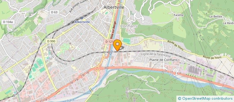 localisation de l'entreprise MONSIEUR JOLAN VERGHADE-DUBUJET  ALBERTVILLE