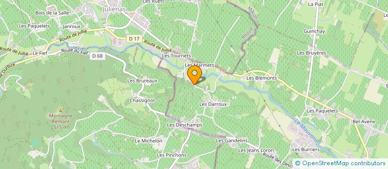 localisation de l'entreprise MONSIEUR JONAS GUIGNET à LA CHAPELLE-DE-GUINCHAY