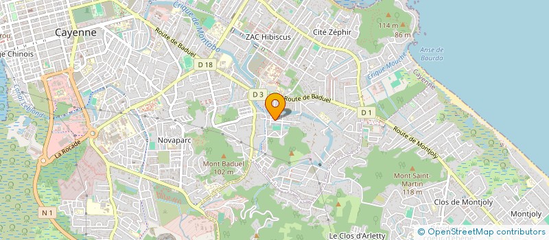 localisation de l'entreprise MONSIEUR JONAS JEAN  CAYENNE