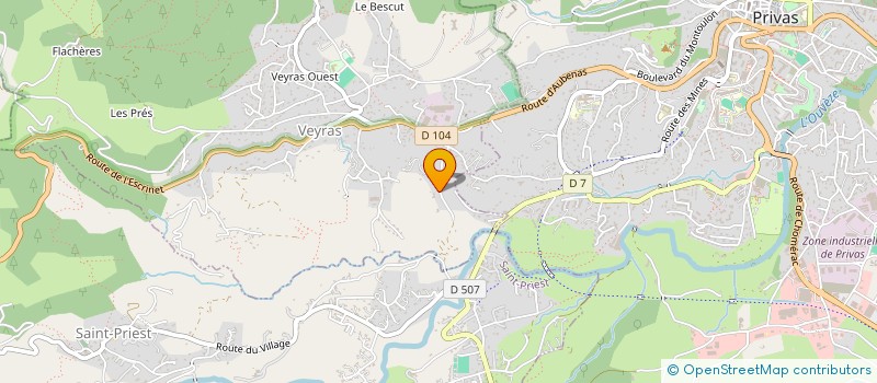 localisation de l'entreprise MONSIEUR JONAS MARCOTTE  VEYRAS