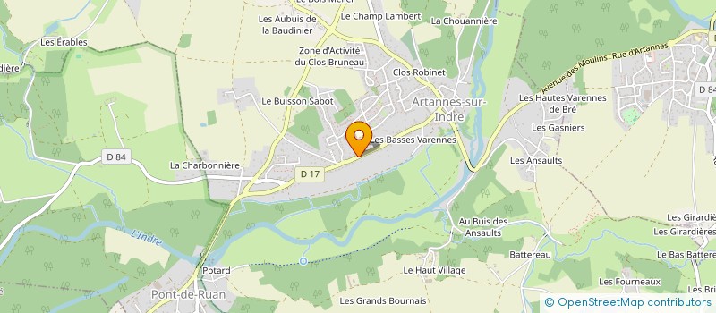 localisation de l'entreprise MONSIEUR JONAS POUPLIER  ARTANNES-SUR-INDRE