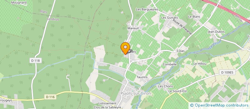 localisation de l'entreprise MONSIEUR JONATHAN ALVARO à PUJOLS-SUR-CIRON