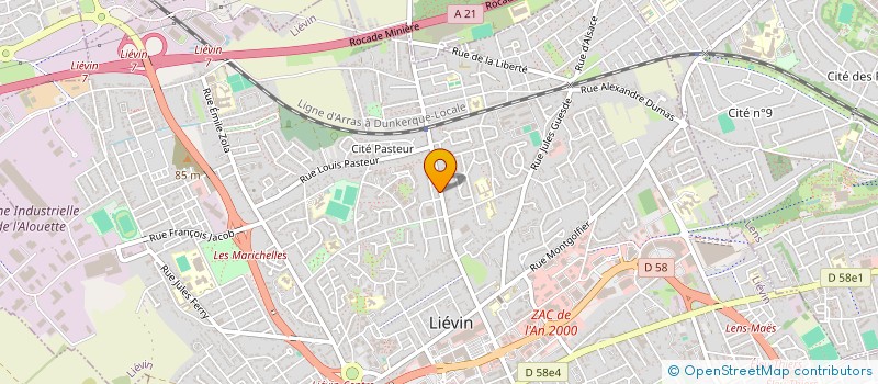 localisation de l'entreprise MONSIEUR JONATHAN AUBIN  LIEVIN