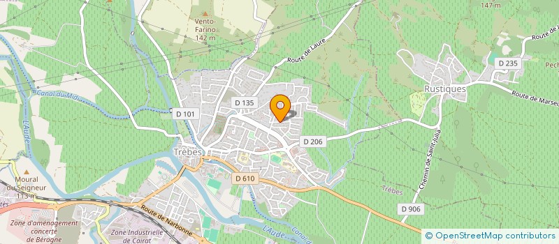 localisation de l'entreprise MONSIEUR JONATHAN BERJAUD  TREBES