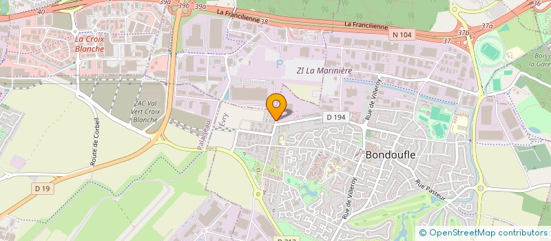 localisation de l'entreprise MONSIEUR JONATHAN BERSALI  BONDOUFLE