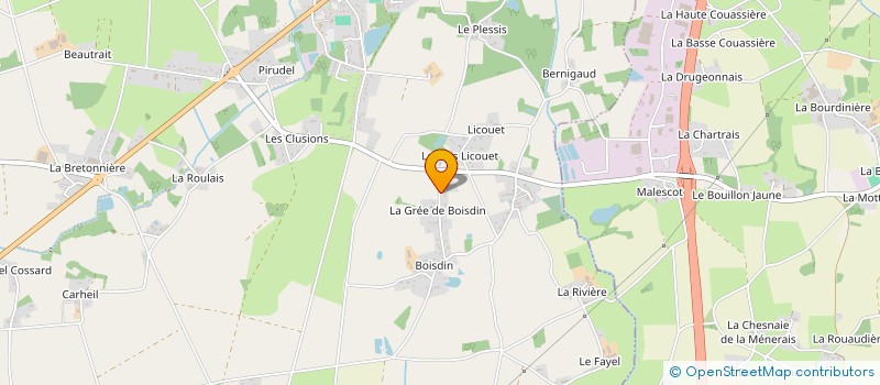 localisation de l'entreprise MONSIEUR JONATHAN BOISARD  LA GRIGONNAIS