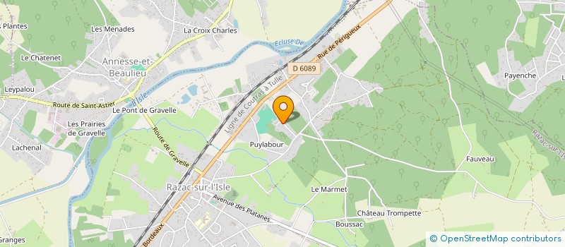 localisation de l'entreprise MONSIEUR JONATHAN BORDAS à RAZAC-SUR-L'ISLE