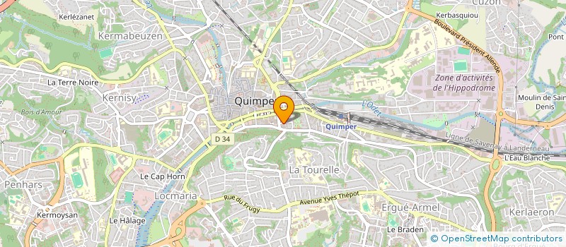 localisation de l'entreprise MONSIEUR JONATHAN BOURHIS à QUIMPER