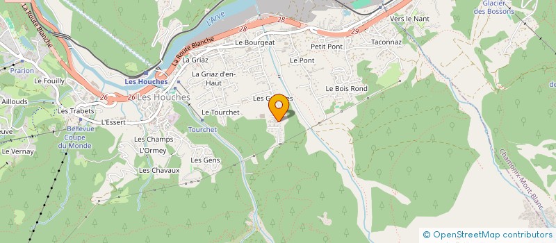 localisation de l'entreprise MONSIEUR JONATHAN BRACEY  LES HOUCHES