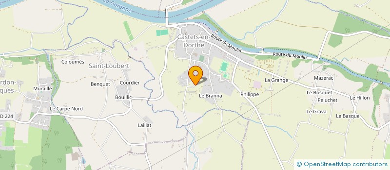 localisation de l'entreprise MONSIEUR JONATHAN BRIGANT  CASTETS ET CASTILLON