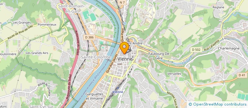 localisation de l'entreprise MONSIEUR JONATHAN CADORET à VIENNE