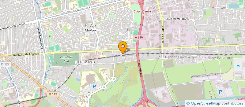 localisation de l'entreprise MONSIEUR JONATHAN CARBONNIER  CALAIS