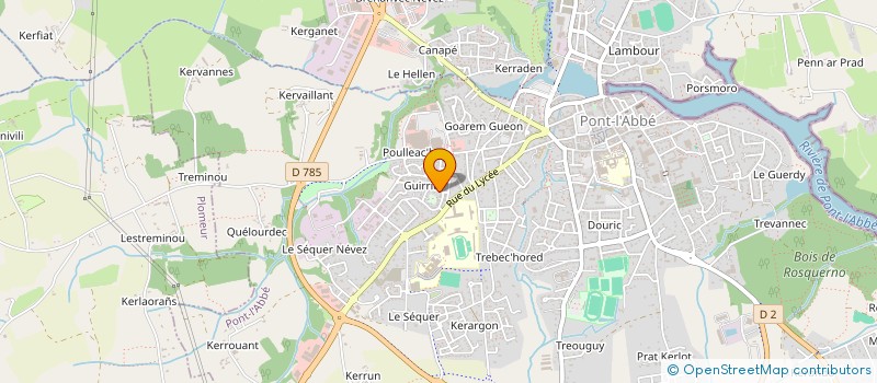 localisation de l'entreprise MONSIEUR JONATHAN CASTREC  PONT-L'ABBE