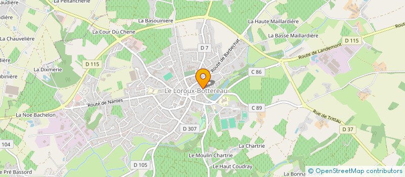 localisation de l'entreprise MONSIEUR JONATHAN CLEMENT  LE LOROUX-BOTTEREAU