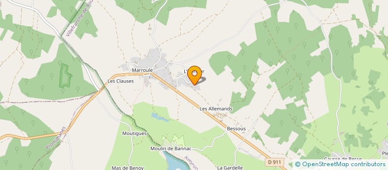 localisation de l'entreprise MONSIEUR JONATHAN COURSIERES  SAVIGNAC