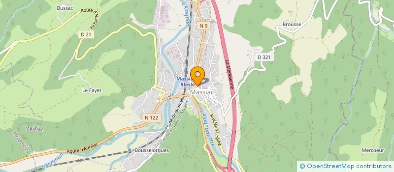 localisation de l'entreprise MONSIEUR JONATHAN CREGUT  MASSIAC