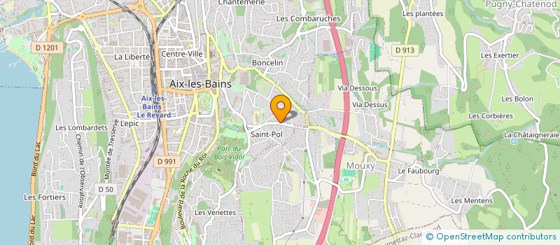 localisation de l'entreprise MONSIEUR JONATHAN DAUDIN à AIX-LES-BAINS