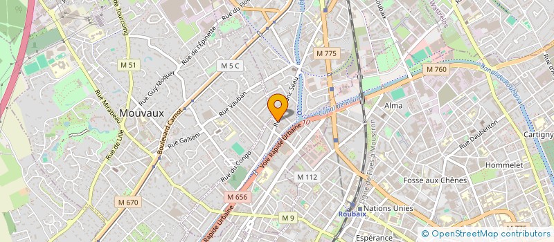 localisation de l'entreprise MONSIEUR JONATHAN DEGRELLE  TOURCOING