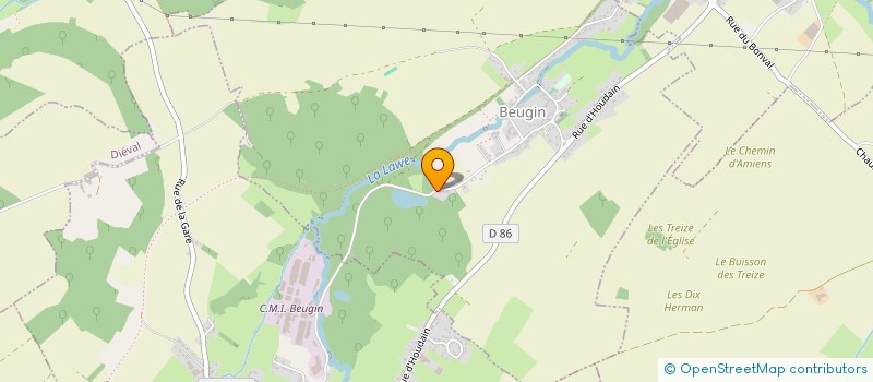 localisation de l'entreprise MONSIEUR JONATHAN DUQUESNE  BEUGIN