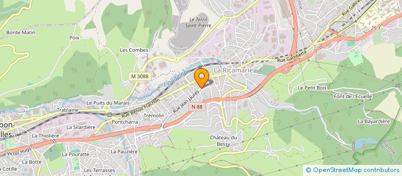 localisation de l'entreprise MONSIEUR JONATHAN FORISSIER  LA RICAMARIE