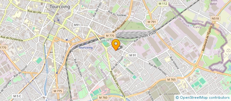 localisation de l'entreprise MONSIEUR JONATHAN GASPARD  WATTRELOS