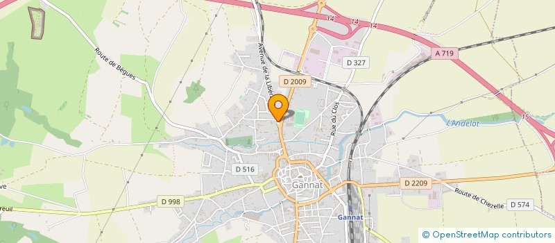 localisation de l'entreprise MONSIEUR JONATHAN GAUDON  GANNAT