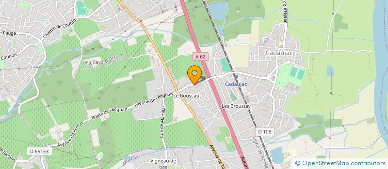 localisation de l'entreprise MONSIEUR JONATHAN GILLET  CADAUJAC