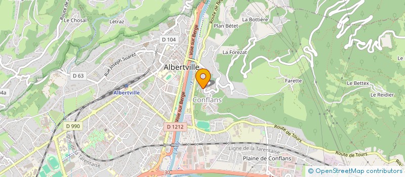 localisation de l'entreprise MONSIEUR JONATHAN GUIONNET  ALBERTVILLE