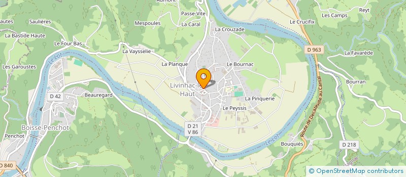 localisation de l'entreprise MONSIEUR JONATHAN JOUGLET  LIVINHAC-LE-HAUT