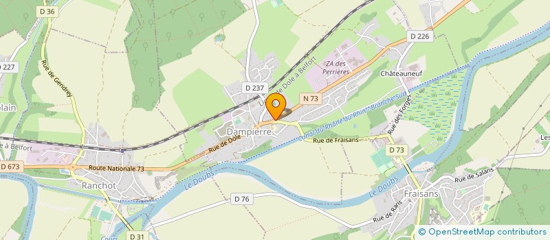 localisation de l'entreprise MONSIEUR JONATHAN LABRANLE à DAMPIERRE