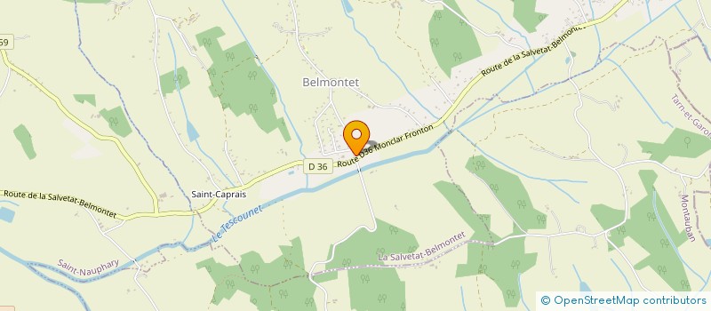 localisation de l'entreprise MONSIEUR JONATHAN LANS  LA SALVETAT-BELMONTET