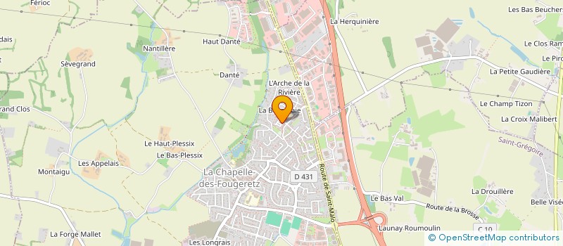 localisation de l'entreprise MONSIEUR JONATHAN LAUNAY  LA CHAPELLE-DES-FOUGERETZ