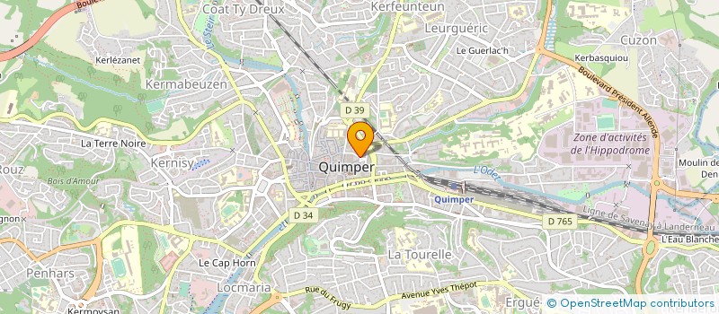 localisation de l'entreprise MONSIEUR JONATHAN LECHAT à QUIMPER