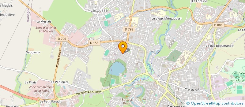 localisation de l'entreprise MONSIEUR JONATHAN LECORGNE  FOUGERES