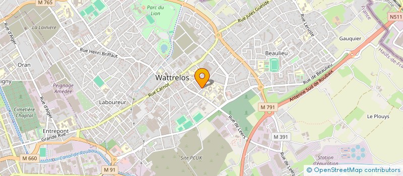 localisation de l'entreprise MONSIEUR JONATHAN LEFEVRE  WATTRELOS