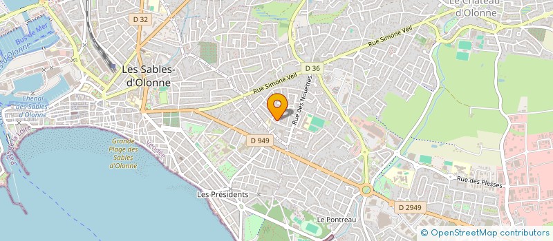localisation de l'entreprise MONSIEUR JONATHAN LEONARD à LES SABLES D'OLONNE