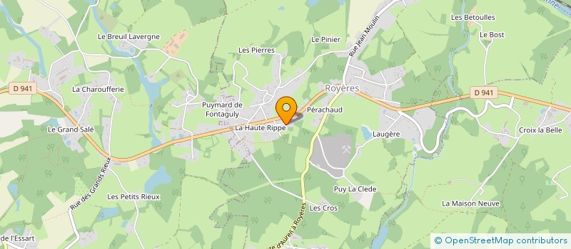 localisation de l'entreprise MONSIEUR JONATHAN MARTEAU  SAUVIAT-SUR-VIGE