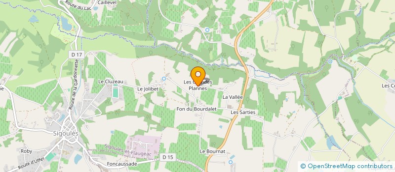 localisation de l'entreprise MONSIEUR JONATHAN MEDLYN  SIGOULES-ET-FLAUGEAC