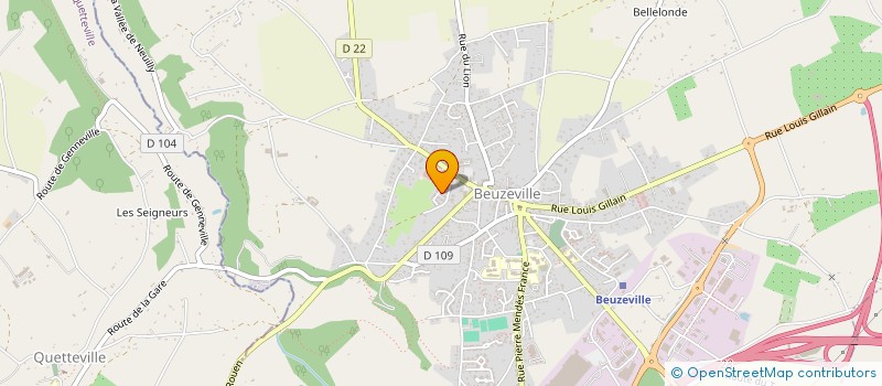 localisation de l'entreprise MONSIEUR JONATHAN MOREAU  BEUZEVILLE