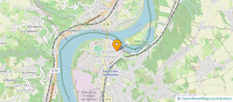 localisation de l'entreprise MONSIEUR JONATHAN MOTTA à LES ROCHES-DE-CONDRIEU