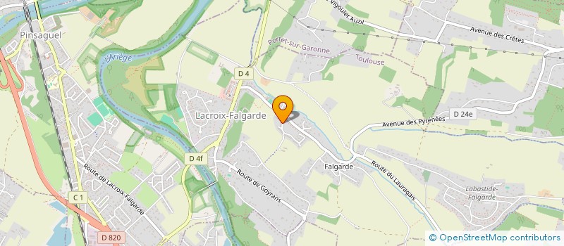 localisation de l'entreprise MONSIEUR JONATHAN PASTOU  LACROIX-FALGARDE