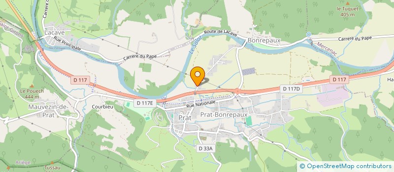 localisation de l'entreprise MONSIEUR JONATHAN PAUTARD  PRAT-BONREPAUX