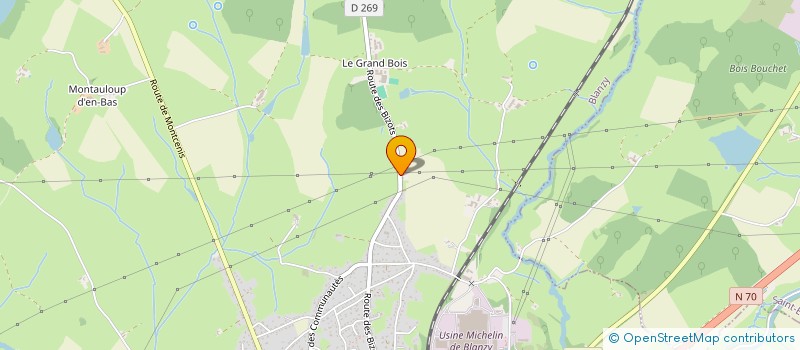 localisation de l'entreprise MONSIEUR JONATHAN PERRAUDIN  BLANZY