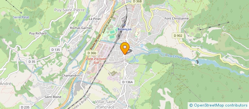 localisation de l'entreprise MONSIEUR JONATHAN PEYTHIEU  BRIANCON