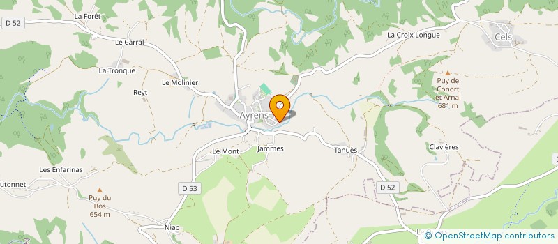 localisation de l'entreprise MONSIEUR JONATHAN POUSSERGUES  AYRENS